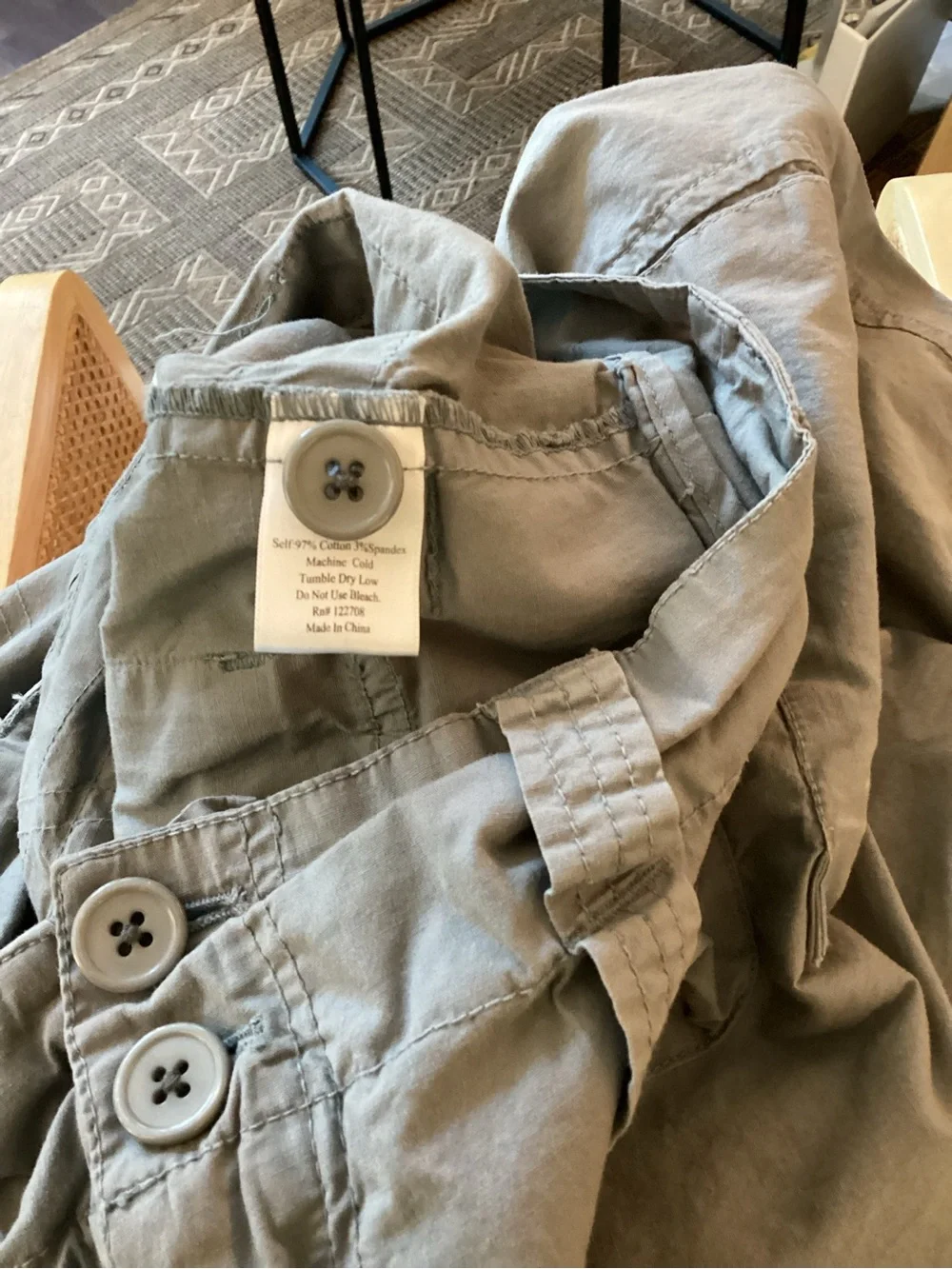 JOHNNY WAS Pete & Greta Cargo Pants Gray Size 8